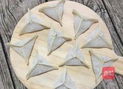 槐花猪肉馅三角煎饺的做法图解5