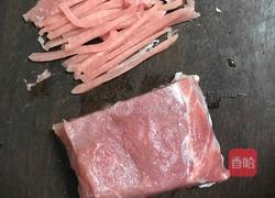 韭苔炒肉丝的做法图解2