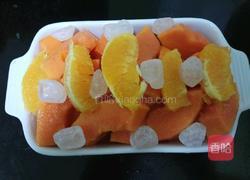 老屋私房菜冰糖香橙蒸木瓜的做法图解4