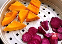 南瓜紫薯糯米饼的做法图解1