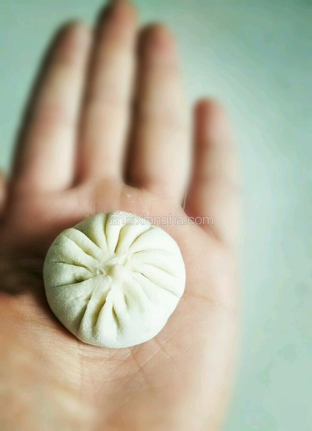 先包了白面的（迷你型的包子）