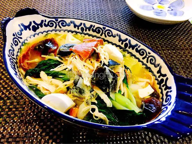 上汤鸡丝奶白菜