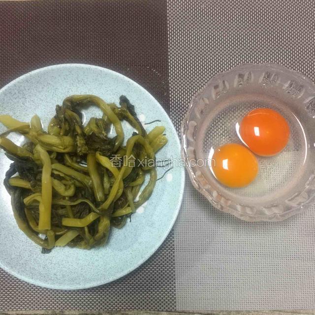 准备菜苔和鸭蛋