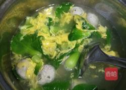 青菜鸡蛋肉丸汤的做法图解11
