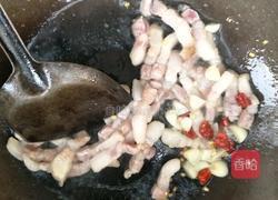 空心菜梗炒肉的做法图解3