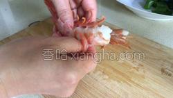 芦笋虾仁蛋饼的做法图解2