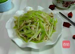 青笋凉薯炒肉丝的做法图解9