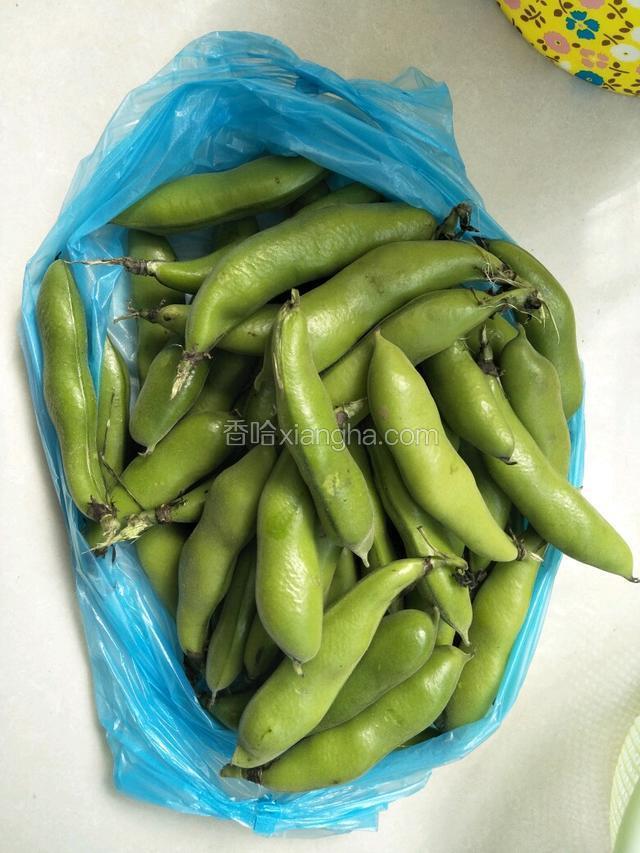 刚买了1斤新鲜的蚕豆