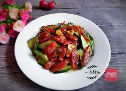 腊肠炒黄瓜的做法图解9