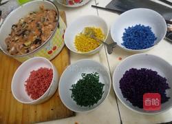 五色糯米肉团的做法图解5