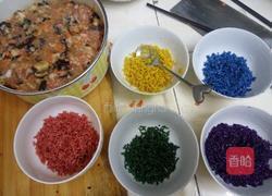 五色糯米肉团的做法图解7