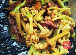 香肠炒菜花的做法图解10