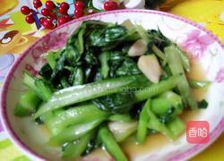 清炒菜心的做法图解1