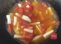 野芹菜番茄炒年糕的做法图解5