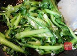 虾皮炒小油菜的做法图解7