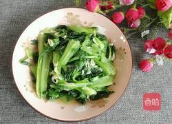 虾皮炒小油菜的做法图解8