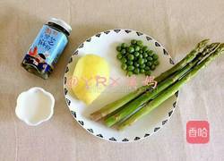 豌豆芦笋浓汤的做法图解1