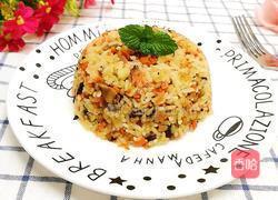 胡萝卜香菇肉末炒饭的做法图解9