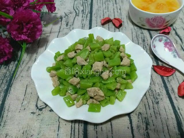 豆角炒肉丁