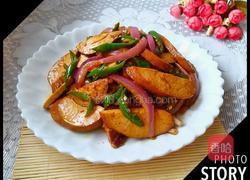 洋葱辣椒炒豆腐卷的做法图解8