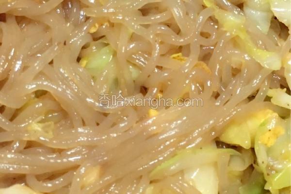 酸辣甘蓝鸡蛋粉丝