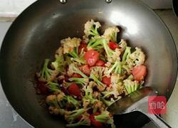 西红柿炒花菜的做法图解8