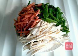 小葱杏鲍菇炒火腿的做法图解2