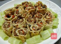 蛋皮肉卷的做法图解2