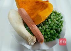 豌豆南瓜炒火腿的做法图解1