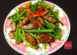 蒜苔腊肉的做法图解6