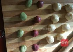 彩色球酥的做法图解3
