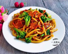 培根炒乌冬面[图]