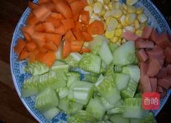 素炒五彩布丁菜的做法图解1