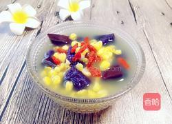 玉米茬子紫薯粥的做法图解5