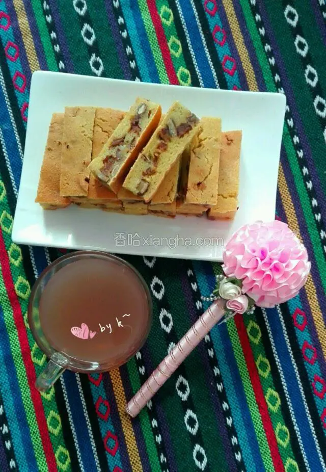 下午茶来了:红豆汤配烤年糕。
