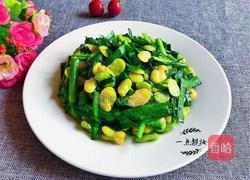 蚕豆炒韭菜的做法图解6