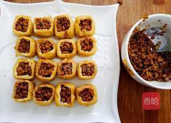 豆腐块酿肉的做法图解2