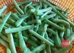 荞头腌菜炒豆角的做法图解3