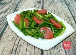蒜苔炒火腿的做法图解7