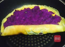 芝士紫薯鸡蛋卷的做法图解8