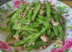 肉末炒四季豆
