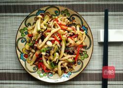 肉丝炒双菇的做法图解9
