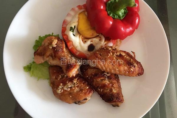 菜椒煎蛋，香酥鸡翅