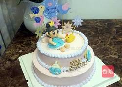 翻糖装饰淡奶油双层蛋糕的做法图解13