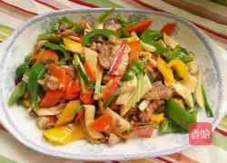 彩椒炒肉片的做法图解12