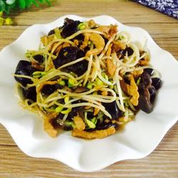 黄豆芽木耳炒肉的做法[图]