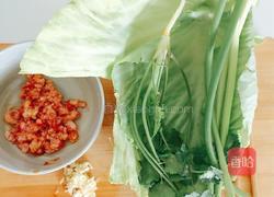 肉末蒜薹包菜打卤面的做法图解1