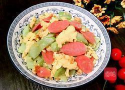 黄瓜火腿炒鸡蛋的做法图解10