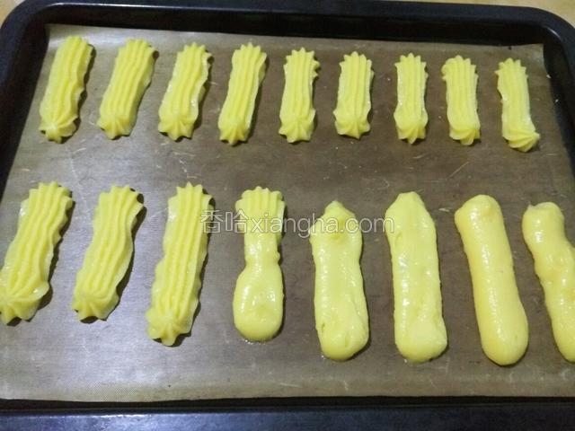 挤入盘中 保留空隙 会膨胀变大