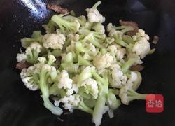 有机菜花炒肉片的做法图解8